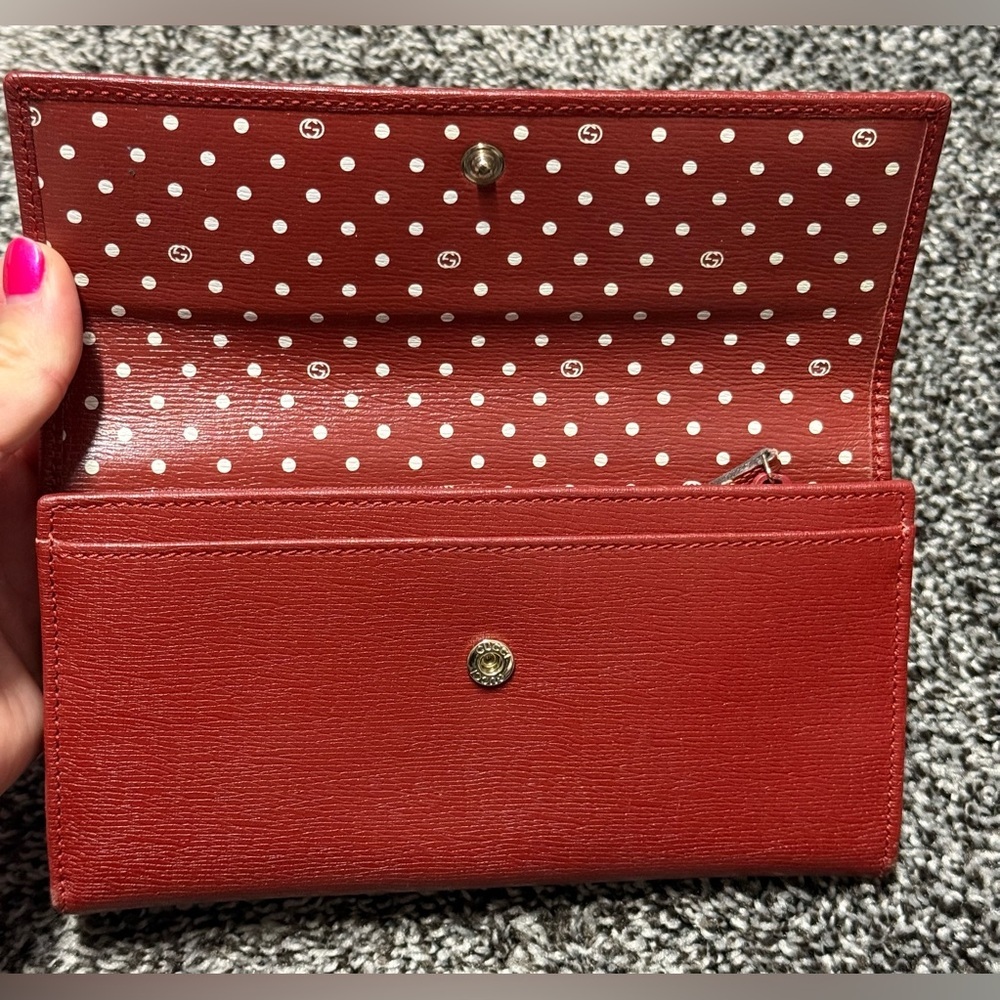 Gucci leather continental dark red wallet - Picture 10 of 16